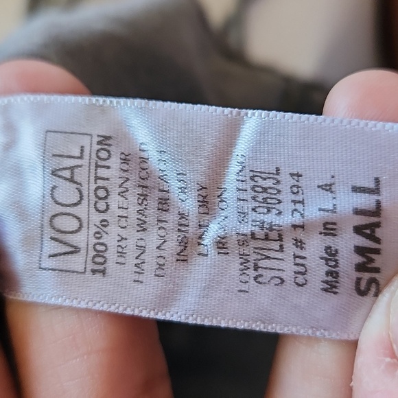 Vocal fringe gray bling top - Picture 6 of 6